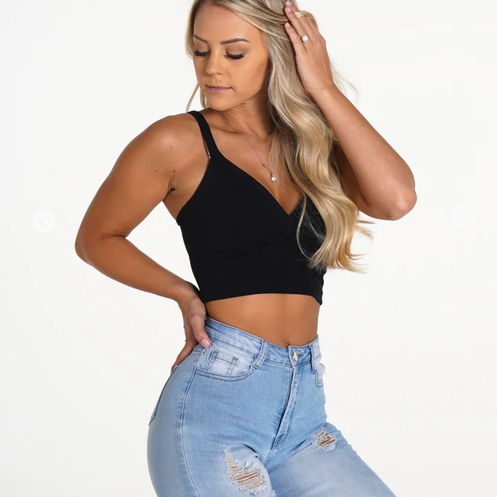 NVGTN Navi Black Confidence Cropped Tank S